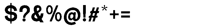 The Talk Heavy Font OTHER CHARS