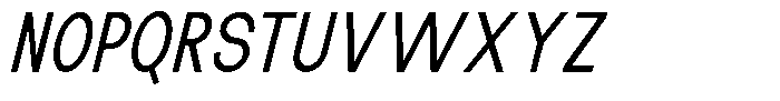 The Talk Medium Condensed Italic Font UPPERCASE