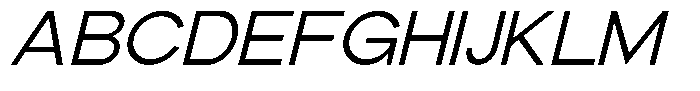 The Talk Medium Expanded Italic Font UPPERCASE