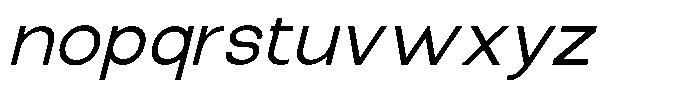 The Talk Medium Expanded Italic Font LOWERCASE