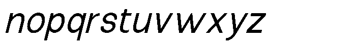The Talk Medium Italic Font LOWERCASE