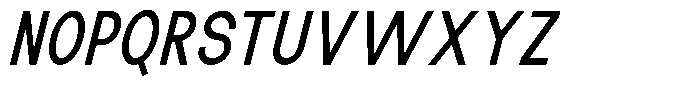 The Talk Semi Bold Condensed Italic Font UPPERCASE