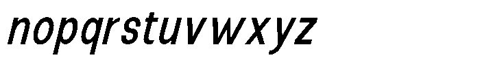 The Talk Semi Bold Condensed Italic Font LOWERCASE