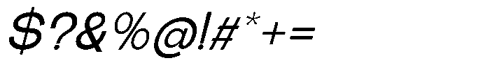 The Talk Semi Bold Expanded Italic Font OTHER CHARS