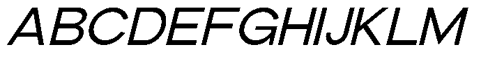 The Talk Semi Bold Expanded Italic Font UPPERCASE