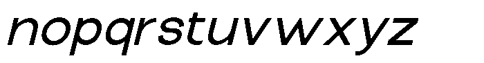 The Talk Semi Bold Expanded Italic Font LOWERCASE