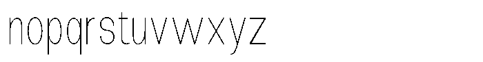 The Talk Thin Condensed Font LOWERCASE