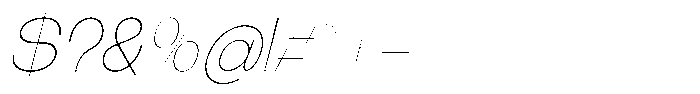The Talk Thin Expanded Italic Font OTHER CHARS