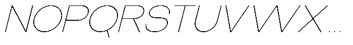 The Talk Thin Expanded Italic Font UPPERCASE