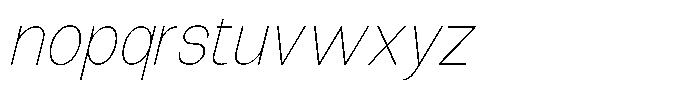The Talk Thin Italic Font LOWERCASE
