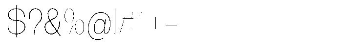 The Talk Thin Font OTHER CHARS