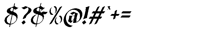 The Wayler Italic Font OTHER CHARS