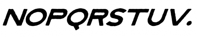The West Forest Rough Oblique Font LOWERCASE