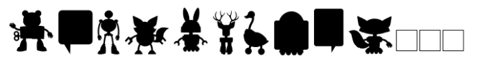 The Wild Robots Color Dingbat Font UPPERCASE