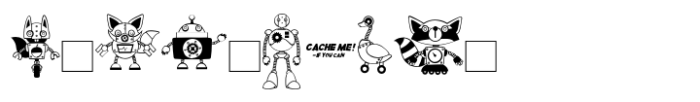 The Wild Robots Dingbat Font OTHER CHARS