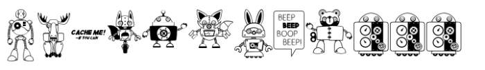 The Wild Robots Dingbat FONT