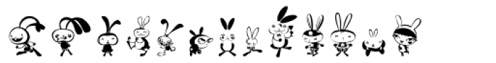The Worldisa Bunny Font LOWERCASE