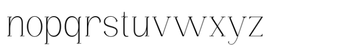 The Zanor Thin Font LOWERCASE