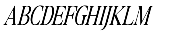 The Zondaya Gevola Condensed Italic Font UPPERCASE
