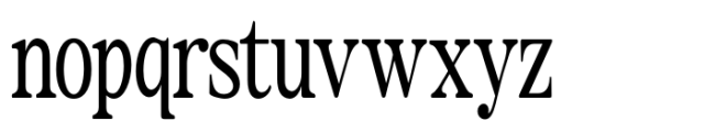 The Zondaya Gevola Contrast Narrow Font LOWERCASE