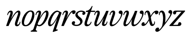 The Zondaya Gevola Expanded Contrast Italic Font LOWERCASE