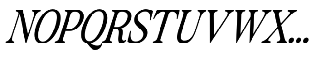 The Zondaya Gevola Expanded Italic Narrow Contrast Font UPPERCASE