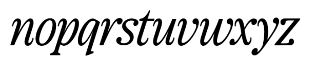 The Zondaya Gevola Expanded Italic Narrow Contrast Font LOWERCASE