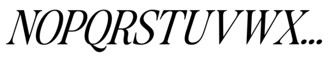 The Zondaya Gevola Expanded Italic Narrow Font UPPERCASE