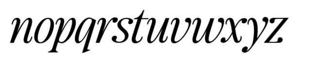 The Zondaya Gevola Expanded Italic Narrow Font LOWERCASE