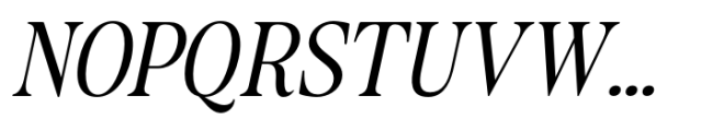 The Zondaya Gevola Expanded Oblique Narrow Font UPPERCASE