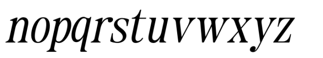The Zondaya Gevola Expanded Oblique Narrow Font LOWERCASE