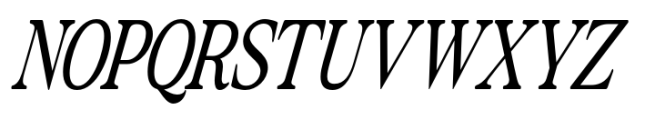 The Zondaya Gevola Narrow Contrast Italic Font UPPERCASE