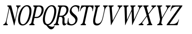 The Zondaya Gevola Oblique Contrast Narrow Font UPPERCASE