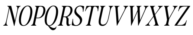 The Zondaya Gevola Oblique Narrow Font UPPERCASE