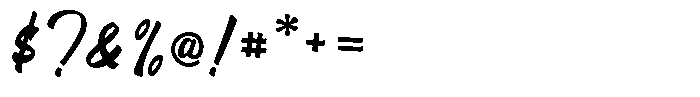 The handled Font OTHER CHARS