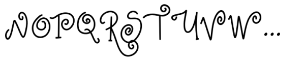 The rushina Font UPPERCASE