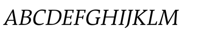 TheAntiqua SemiLight Italic Font UPPERCASE