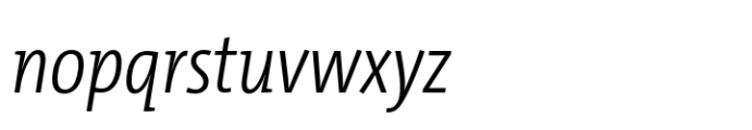 TheMix Condensed Light Italic Font LOWERCASE