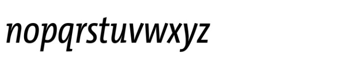 TheMix Condensed Plain Italic Font LOWERCASE