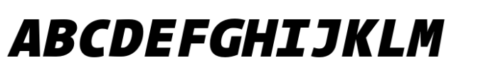 TheMix Mono Black Italic Font UPPERCASE