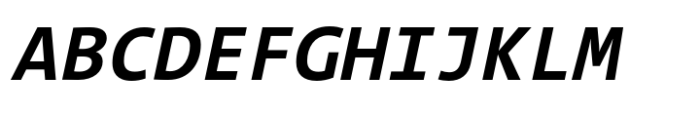 TheMix Mono Bold Italic Font UPPERCASE