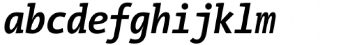 TheMix Mono Condensed Bold Italic Font LOWERCASE