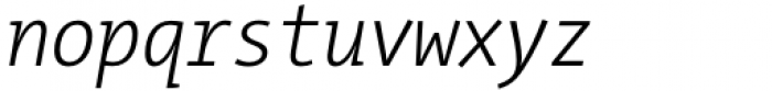 TheMix Mono Condensed Light Italic Font LOWERCASE