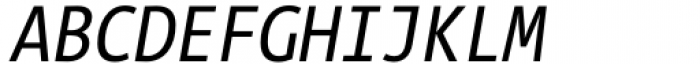 TheMix Mono Condensed Regular Italic Font UPPERCASE