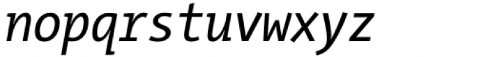 TheMix Mono Condensed Regular Italic Font LOWERCASE