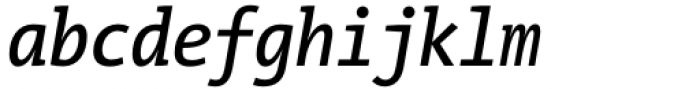 TheMix Mono Condensed SemiBold Italic Font LOWERCASE