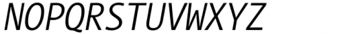 TheMix Mono Condensed SemiLight Italic Font UPPERCASE