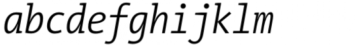 TheMix Mono Condensed SemiLight Italic Font LOWERCASE