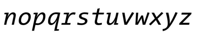 TheMix Mono Regular Italic Font LOWERCASE
