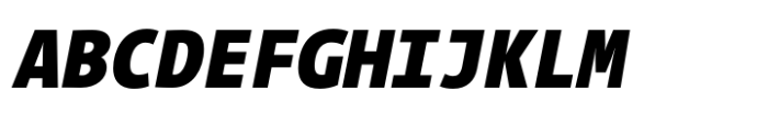 TheMix Mono SemiCondensed Black Italic Font UPPERCASE